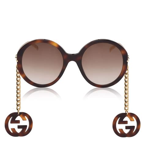 gucci women's retro round sunglasses